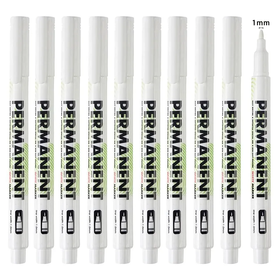 12 Pcs Waterproof Permanent Marker Pens - Perfect for Graffiti & Art Projects