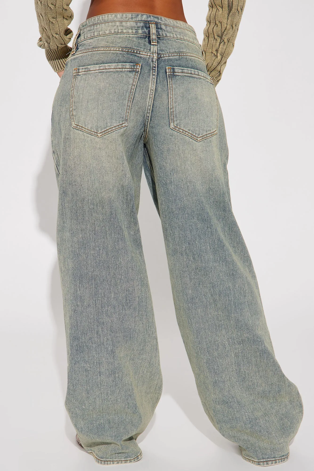 Artesia Tinted Baggy Non Stretch Jeans - Light Wash