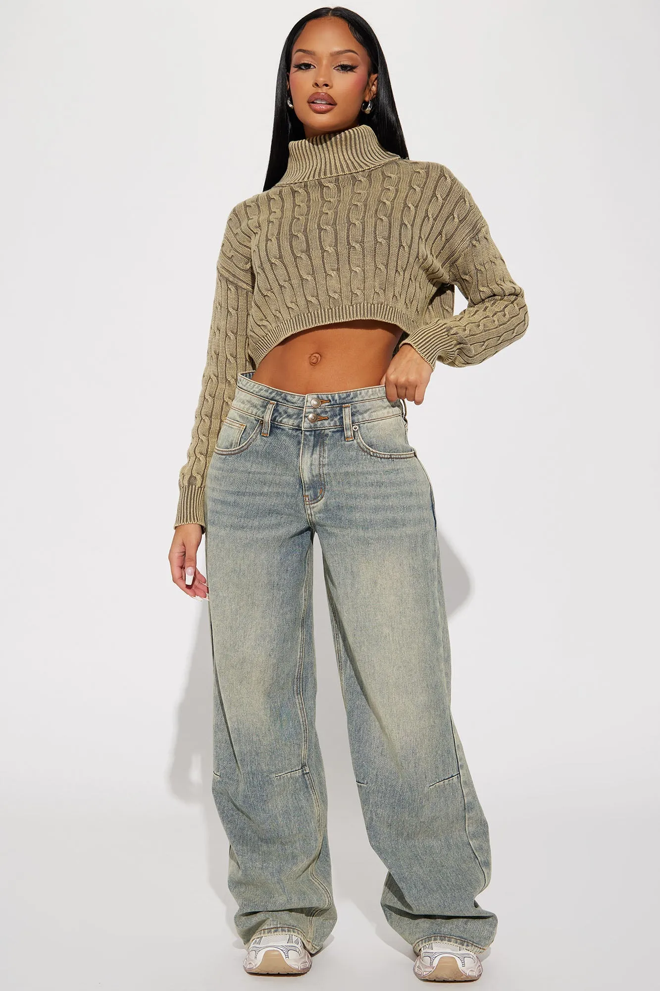Artesia Tinted Baggy Non Stretch Jeans - Light Wash