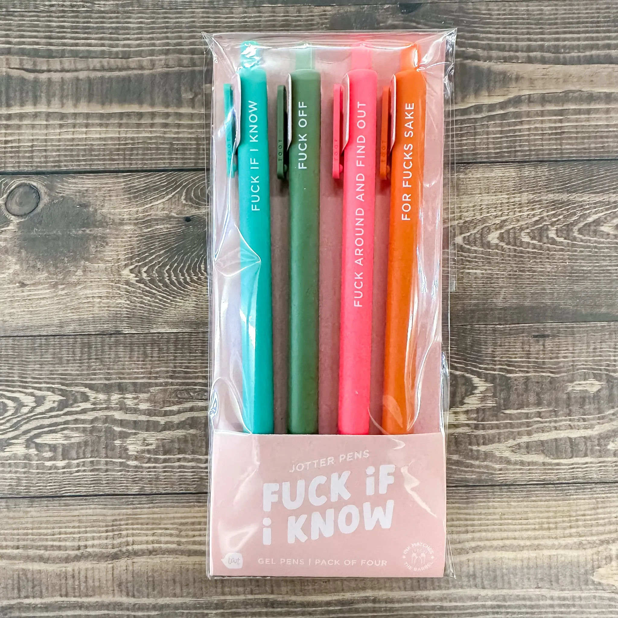 Fuck If I Know Jotter Pens Set of 4