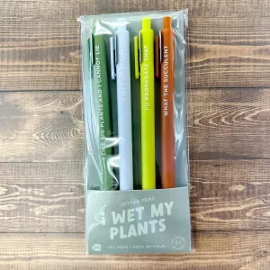 I Wet My Plants Jotter Pens Set of 4