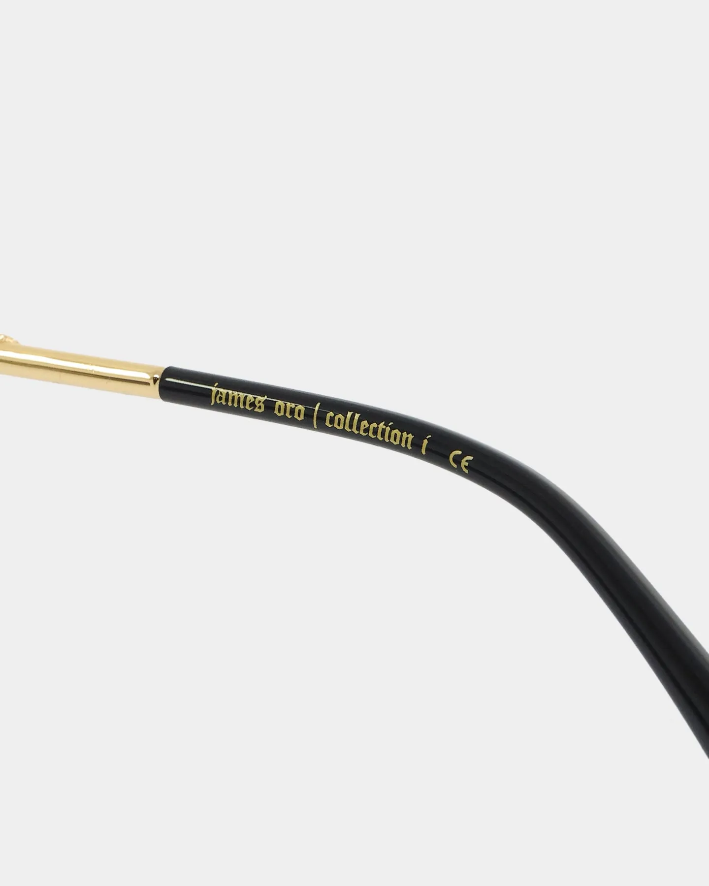 James Oro Black Tint Serpent Authentic Sunglasses Black