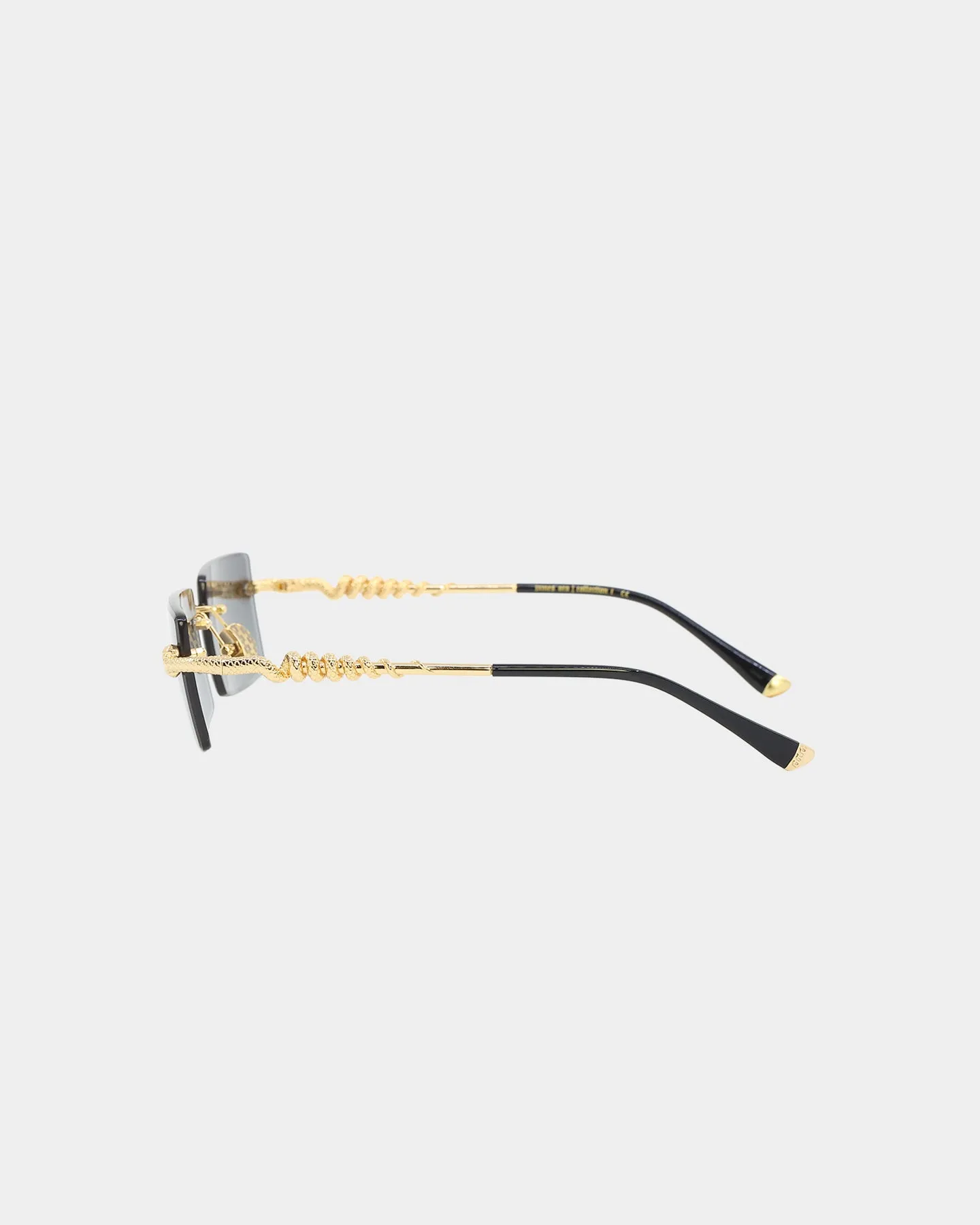 James Oro Black Tint Serpent Authentic Sunglasses Black