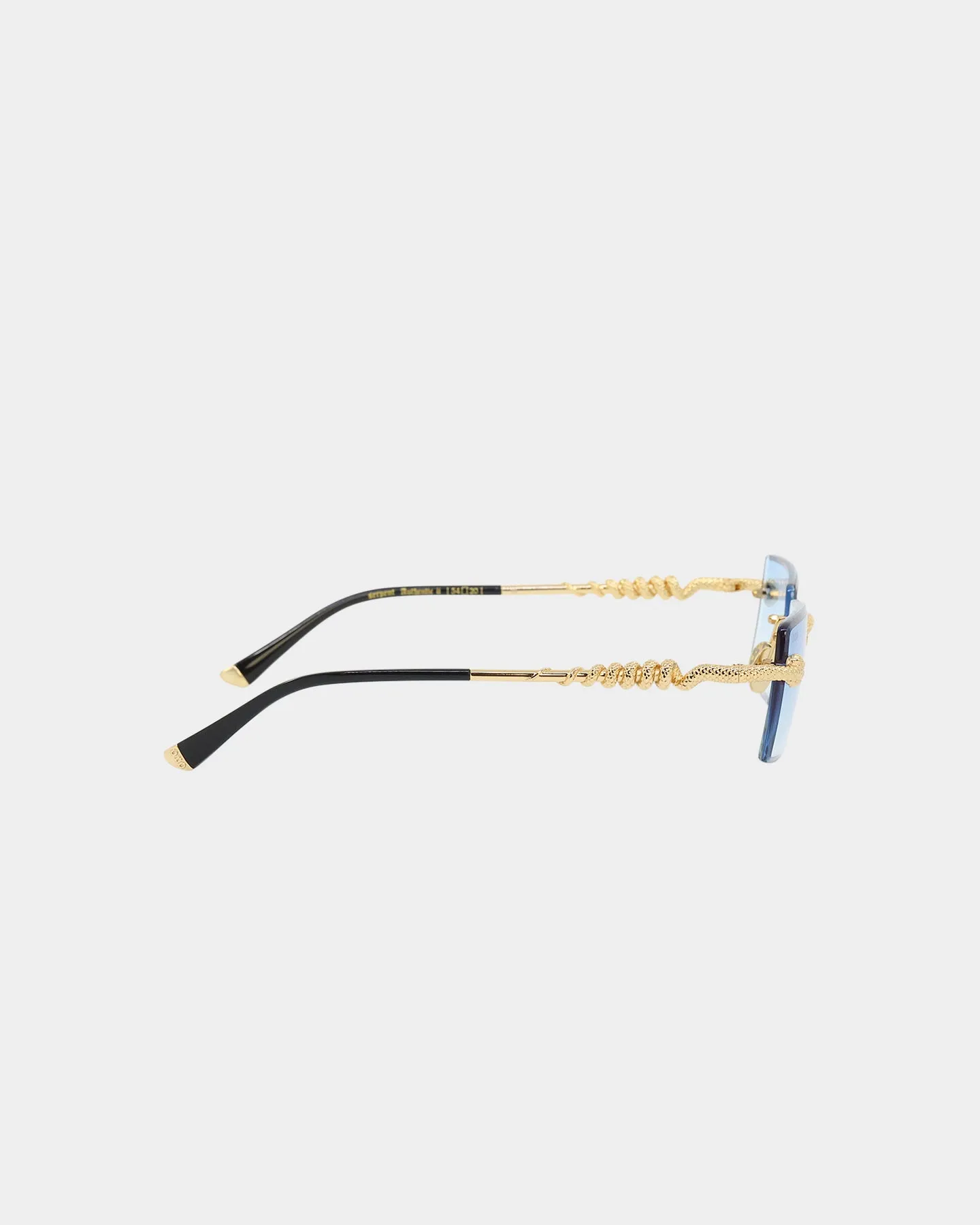 James Oro Blue Tint Serpent Authentic Sunglasses Gold/Blue