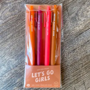 Let's Go Girls Set of 4 Jotter Pens