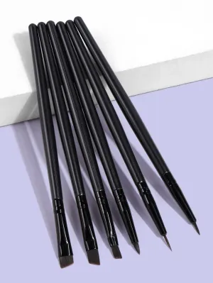 MAANGE 6pcs Professional Facial Brush Set,Eyeliner Brush,Eyebrow Brush,Detail Brush,Lip Brush,Makeup Tools With Soft Fiber For Easy Carrying,Brush For Travel