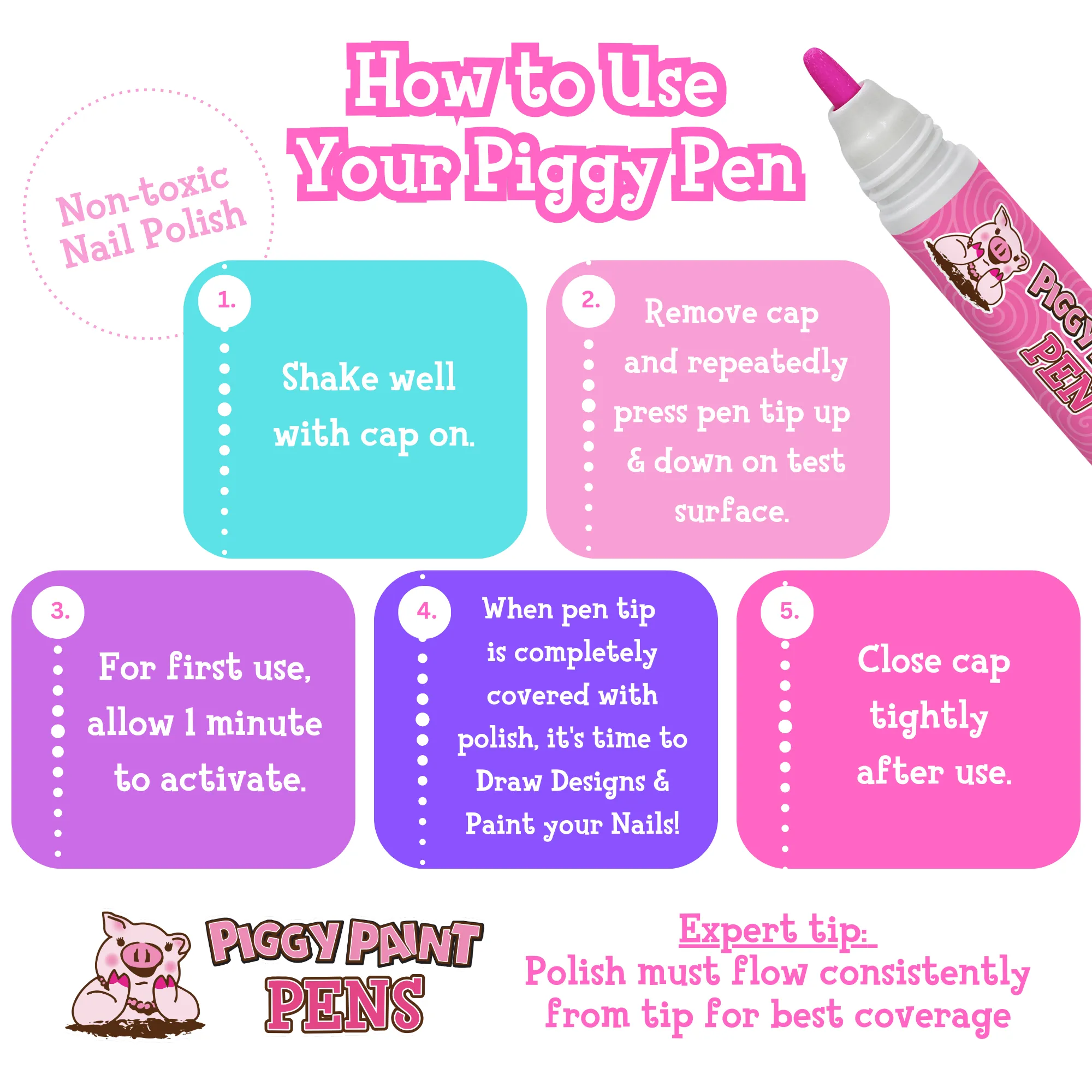 Piggy Paint Nail Polish Pens