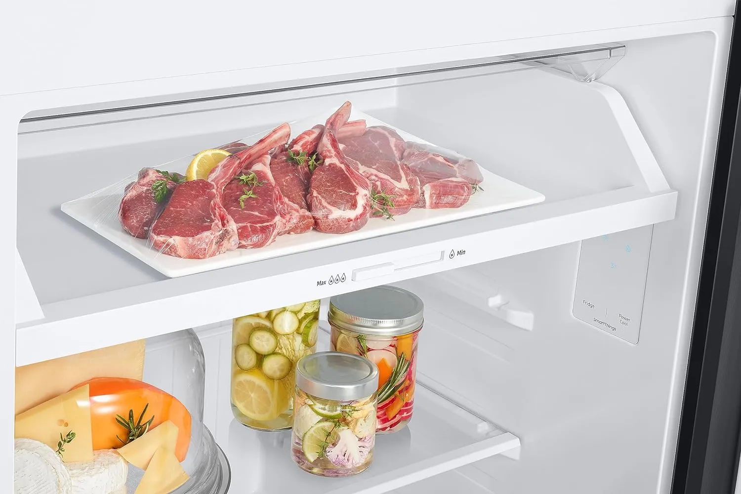 Samsung RT51CB662A22TL 465 L, Bespoke Optimal Fresh , Digital Inverter, Frost Free Double Door WiFi Embedded Refrigerator ( Clean Black Glass)