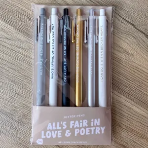 Swiftie Jotter Pens - All's Fair in Love and Poetry