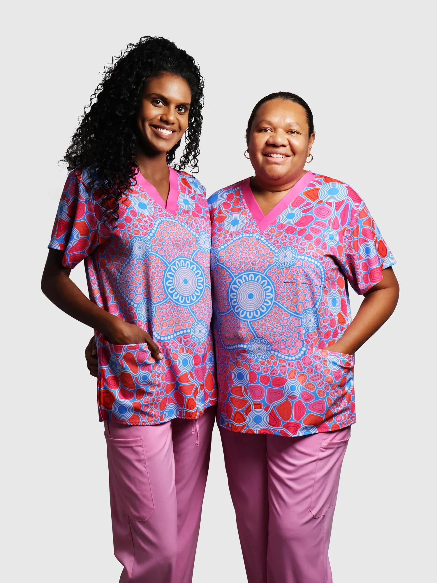 Warranggal Warruwi (Strong Pathway) - NAIDOC 2025 Unisex Three-Pocket Scrub Top