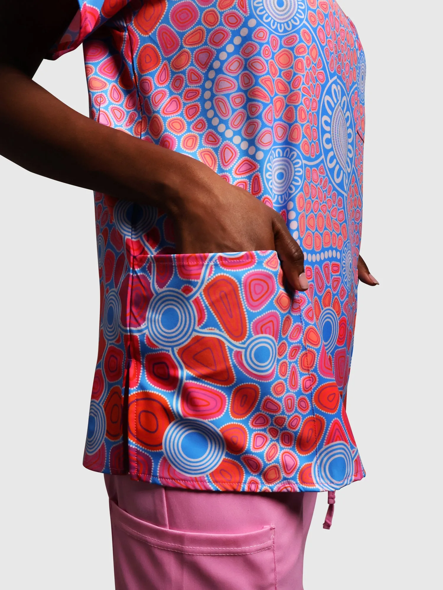 Warranggal Warruwi (Strong Pathway) - NAIDOC 2025 Unisex Three-Pocket Scrub Top